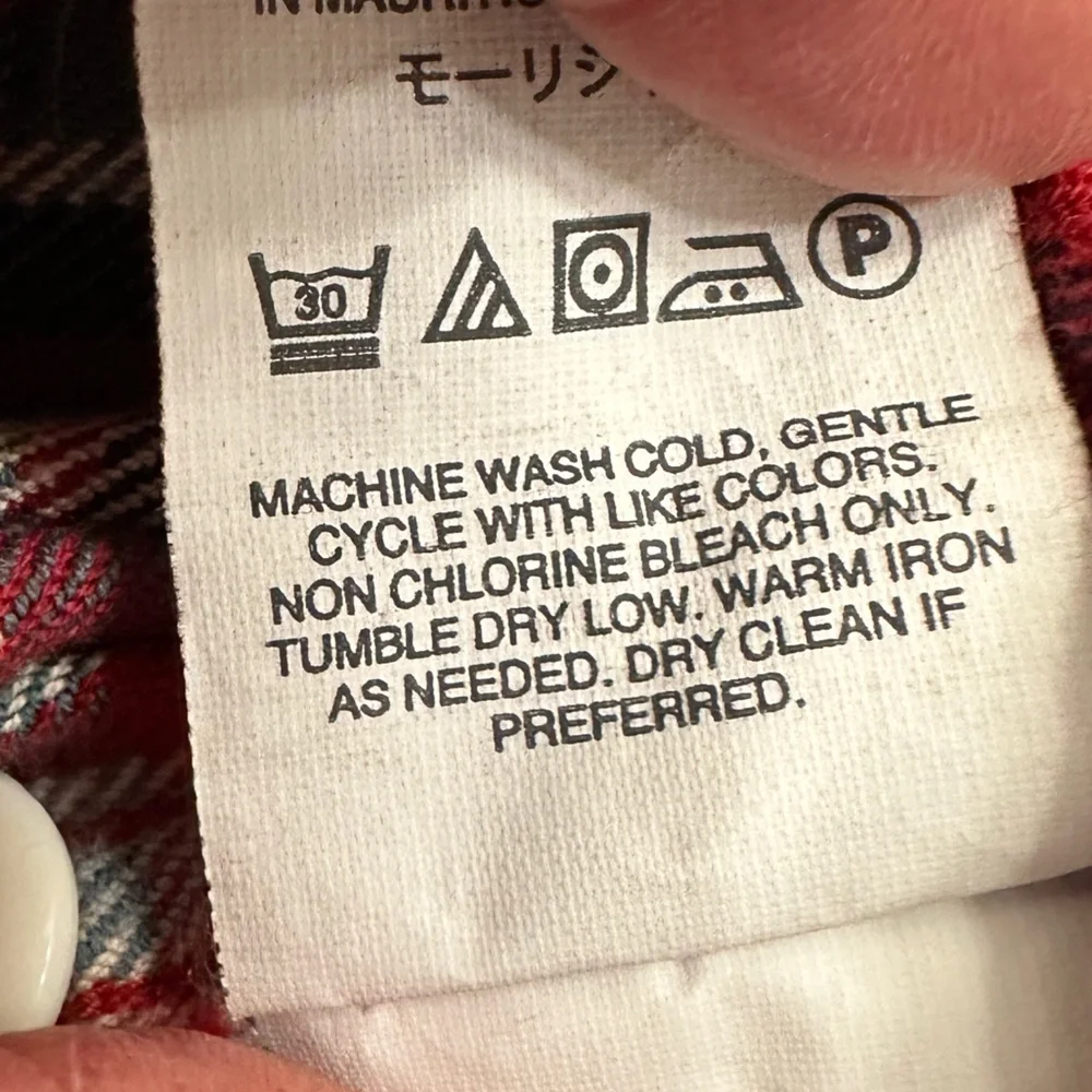 J. Crew Men's Red Midweight Flannel Plaid Shirt Large - Picture 12 of 14